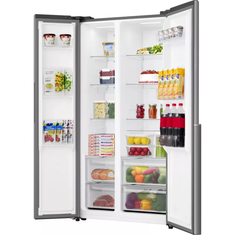Gorenje külmik-sügavkülmik NRS917E41X SI, eraldiseisev, Ameerika uks, hall, 2 ust, puutetundlik, LED