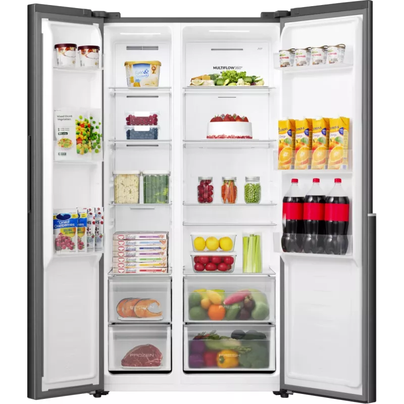 Gorenje HZF55082 NRS917E41BX G400, eraldiseisev, Ameerika-tüüpi uks, must, 2 ust, puutetundlik, LED