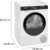 Siemens iQ500 WQ33G2D41 kuivati eraldiseisev eestlaetav 9 kg Valge