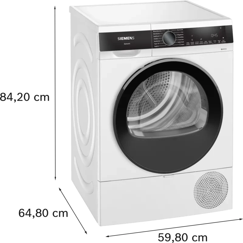 Siemens iQ500 WQ33G2D41 kuivati eraldiseisev eestlaetav 9 kg Valge