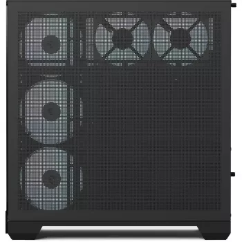 Tornkorpus APNX V2-F-BK-v1 kolme karastatud klaaspaneeliga, must