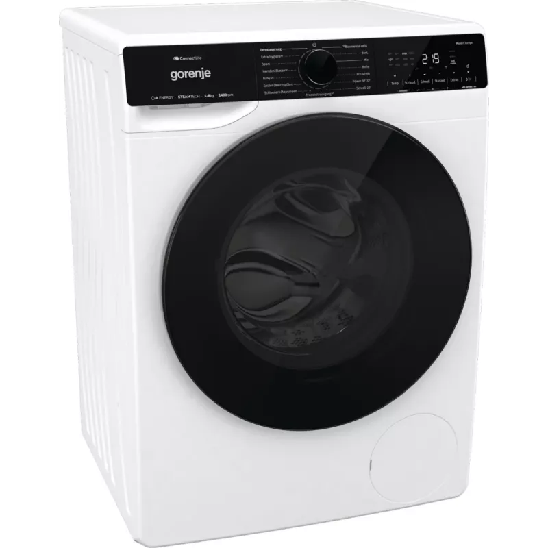 Gorenje WPNA84A2TS pesumasin eestlaetav 8 kg 1400 p/min Must, Valge