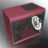RAIJINTEK METIS PLUS minitorn arvutikorpus punane — Mini-ITX, 1x 3,5-tolline sahtel, 4x 2,5-tollist sahtlit, 120 mm ventilaatorid
