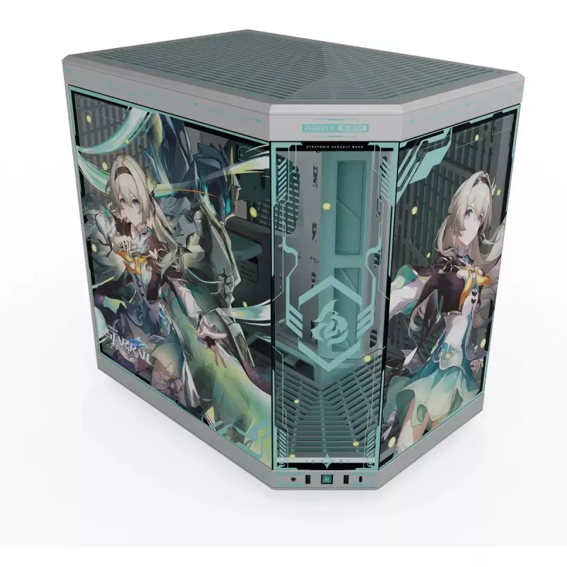 Arvutikorpus HYTE Y70 Firefly Edition karastatud klaasiga — Mid-Tower, ühildub ATX-iga