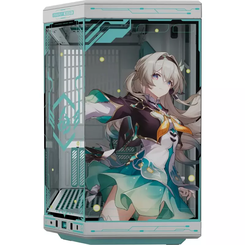 Arvutikorpus HYTE Y70 Firefly Edition karastatud klaasiga — Mid-Tower, ühildub ATX-iga