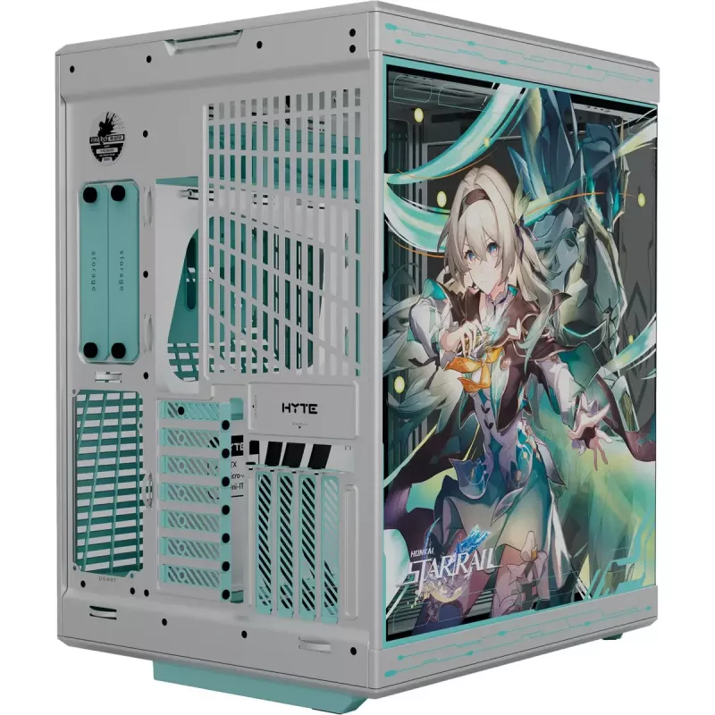 Arvutikorpus HYTE Y70 Firefly Edition karastatud klaasiga — Mid-Tower, ühildub ATX-iga