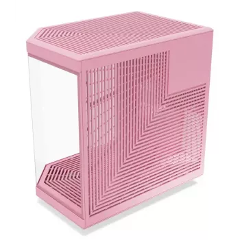 HYTE Y70 Milk Midi Tower PC korpus, roosa — toetab 120/140 mm ventilaatoreid, 2,5 tolliseid ja 3,5 tolliseid draive, alumine toiteplokk, 320×470×470 mm