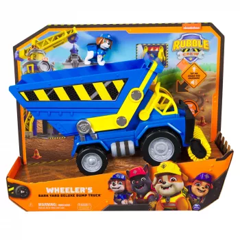 Rubble & Crew , Bark Yard Deluxe Dump Truck ehitusmasin tulede, helide ja Wheeleri tegelaskujuga, lastele mõeldud mänguasjad poistele ja tüdrukutele alates 3. eluaastast