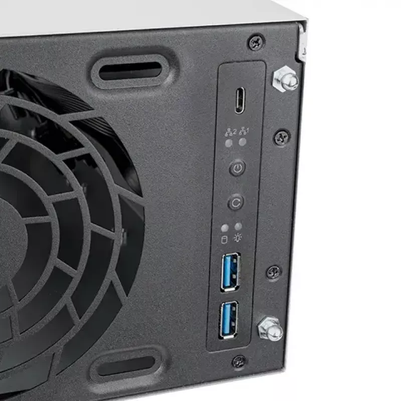 SILVERSTONE SST-RM31 raamiserveri korpus — raami vormitegur, tugi SFX/SFX-L toiteplokkidele, 2×3,5-tollist + 2×2,5-tollist pesa, USB 3.2 Gen1