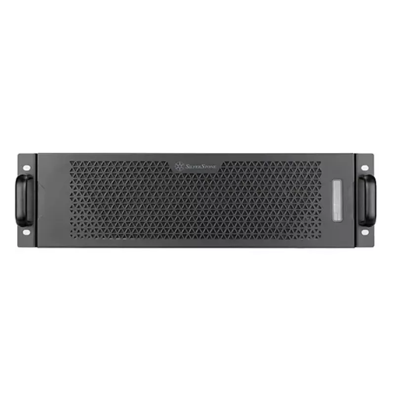 SILVERSTONE SST-RM31 raamiserveri korpus — raami vormitegur, tugi SFX/SFX-L toiteplokkidele, 2×3,5-tollist + 2×2,5-tollist pesa, USB 3.2 Gen1