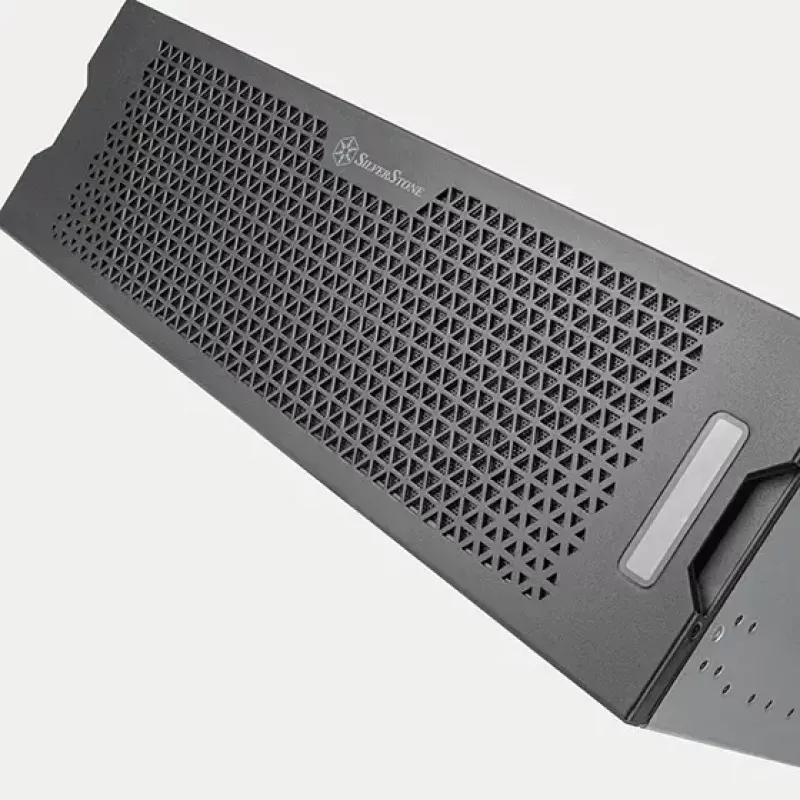 SILVERSTONE SST-RM31 raamiserveri korpus — raami vormitegur, tugi SFX/SFX-L toiteplokkidele, 2×3,5-tollist + 2×2,5-tollist pesa, USB 3.2 Gen1