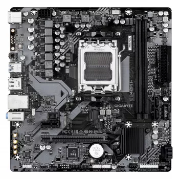 GIGABYTE B840M H emaplaat - AMD Ryzen 9000 protsessorid, 5+2+2 faasiga VRM, kuni 7200 MHz DDR5 (OC), 1x PCIe 4.0 M.2, 1 GbE LAN, USB 3.2 Gen 1