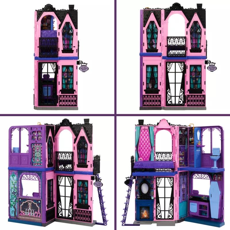 Monster High Boo-tique Hotell Nukumaja, kus igas toas peitub õudseid üllatusi ja kaasas 13+ tarvikut