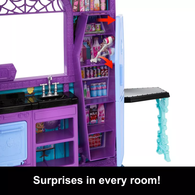 Monster High Boo-tique Hotell Nukumaja, kus igas toas peitub õudseid üllatusi ja kaasas 13+ tarvikut