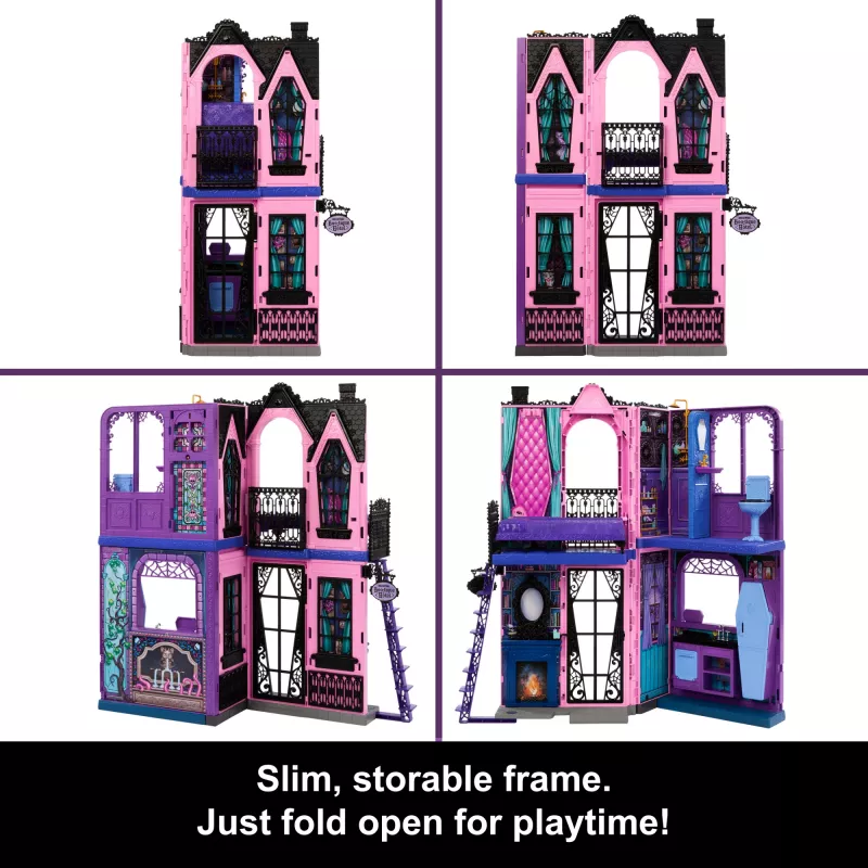 Monster High Boo-tique Hotell Nukumaja, kus igas toas peitub õudseid üllatusi ja kaasas 13+ tarvikut