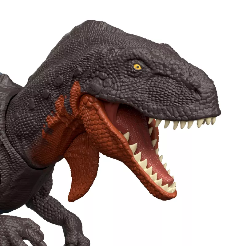 Jurassic World Rebirth Wild Roar Abelisaurus Dinosaur Toy, Tail Controlled Attack Chomp & Sound