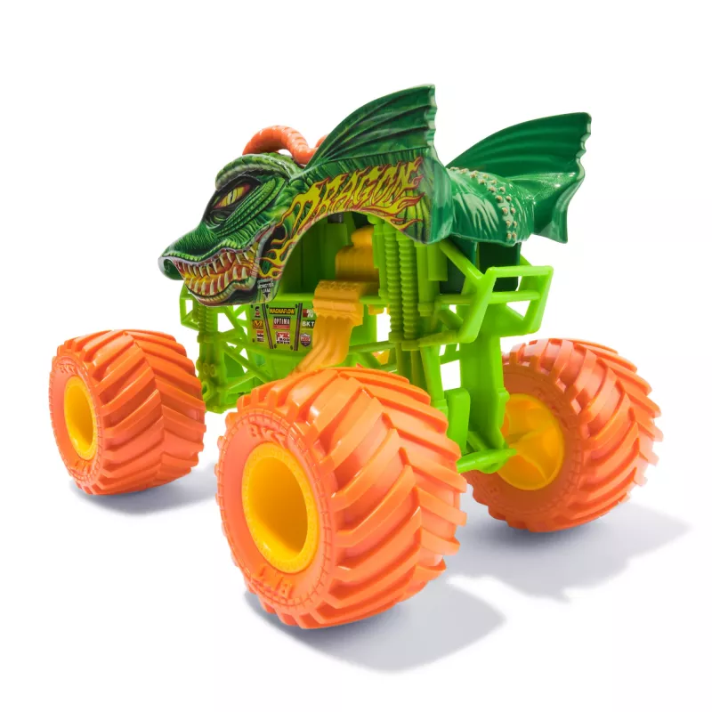 Monster Jam , ametlik Dragon Monster Truck, kogumisväärne die-cast sõiduk, mõõtkavas 1:24, laste mänguasjad poistele ja tüdrukutele alates 3. eluaastast