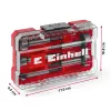 Forstneri puuritera komplekt Einhell-KWB 5 tk, punane/läbipaistev, 1/4-tolline vars, M-CASE (MPN 706003)