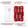 Forstneri puuritera komplekt Einhell-KWB 5 tk, punane/läbipaistev, 1/4-tolline vars, M-CASE (MPN 706003)