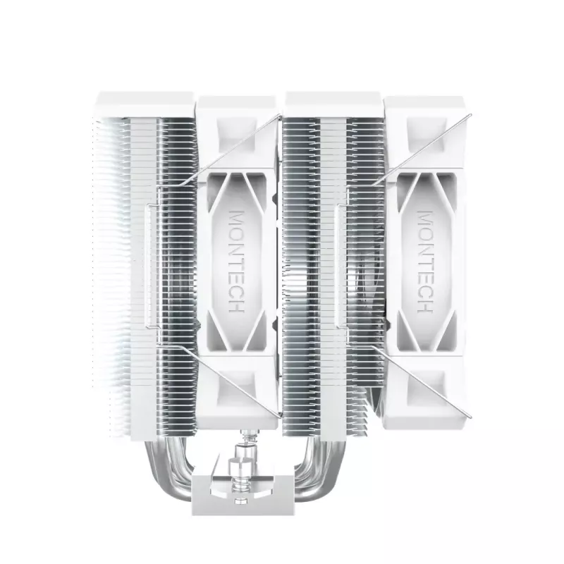CPU jahuti Montech NX600 (valge) 120 mm ventilaatoriga, ühilduv õhkjahuti lauaarvuti protsessoritele