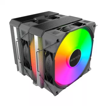 Protsessorijahuti Montech NX600 ARGB, must, 120 mm ventilaator, ARGB valgustus