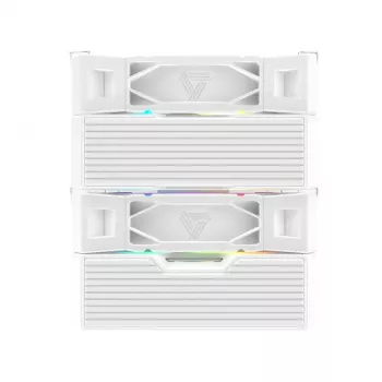 Õhk-CPU-jahuti Montech NX600 ARGB 120 mm ventilaator, Valge, 800–2000 RPM, Hüdrodünaamiline laager, toetab AM4/AM5/LGA115x/1200/1700
