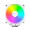 Õhk-CPU-jahuti Montech NX600 ARGB 120 mm ventilaator, Valge, 800–2000 RPM, Hüdrodünaamiline laager, toetab AM4/AM5/LGA115x/1200/1700