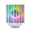 Õhk-CPU-jahuti Montech NX600 ARGB 120 mm ventilaator, Valge, 800–2000 RPM, Hüdrodünaamiline laager, toetab AM4/AM5/LGA115x/1200/1700