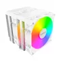 Õhk-CPU-jahuti Montech NX600 ARGB 120 mm ventilaator, Valge, 800–2000 RPM, Hüdrodünaamiline laager, toetab AM4/AM5/LGA115x/1200/1700