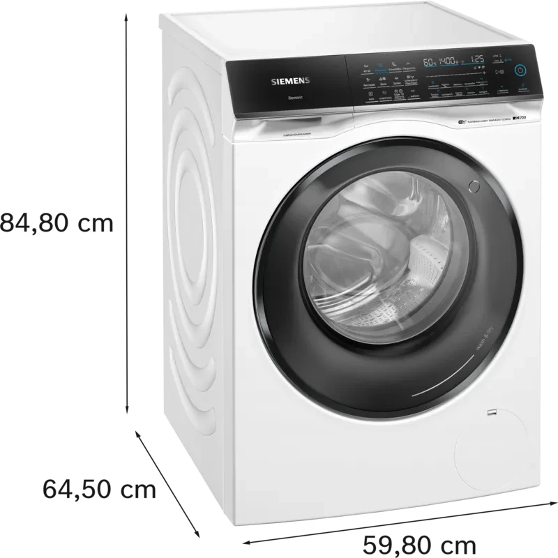Siemens iQ700 WN54C2A40 pesumasin-kuivati Eraldiseisev Eestlaetav Valge