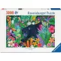 Pusle Ravensburger Panther in the Blooming Jungle — 3000 tk, suureformaadiline vabaajapusle