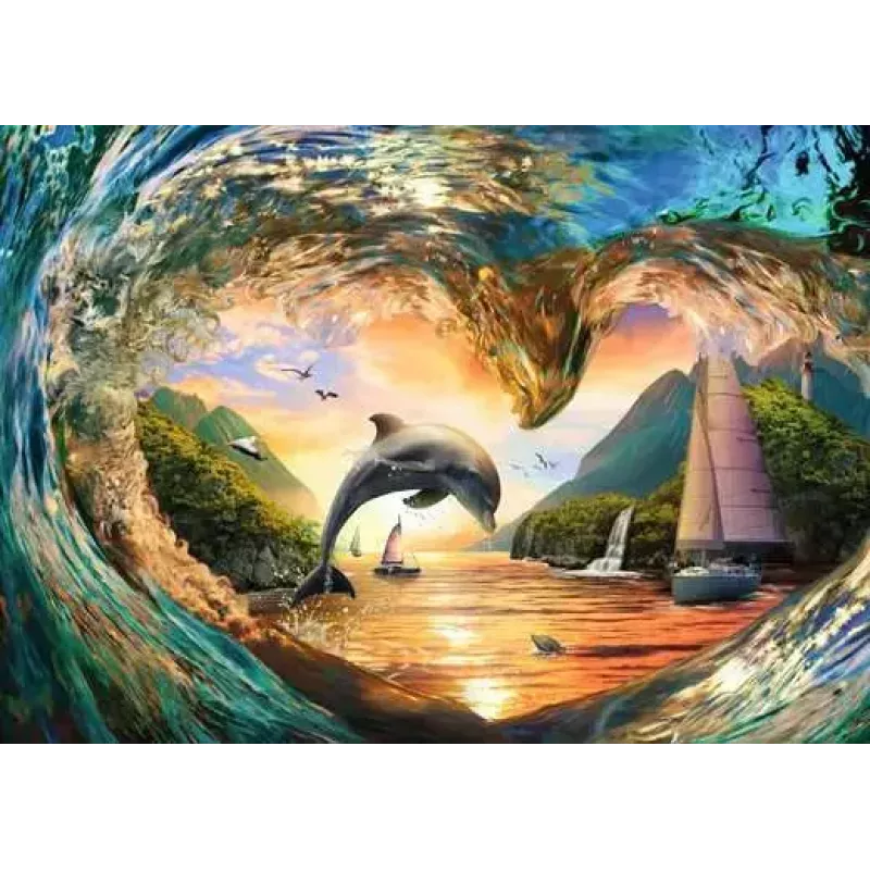 Pusle Ravensburger Sunset Splash, 1000 tk, horisontaalpaigutus, 700 mm lai