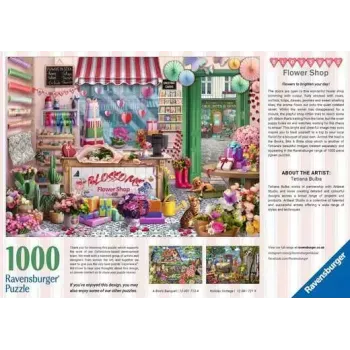 Pusle Ravensburger Blossoms Flower Shop 1000 tk, 700 mm laius