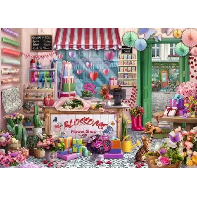 Pusle Ravensburger Blossoms Flower Shop 1000 tk, 700 mm laius