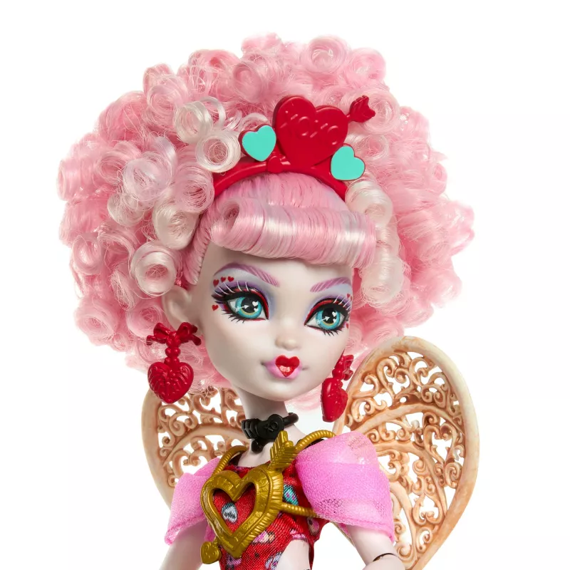 Nukk MATTEL Monster High Scary Sweet Birthday Cupid Asteria – kogumisväärne moenukk, liigestatud, temaatiline riietus