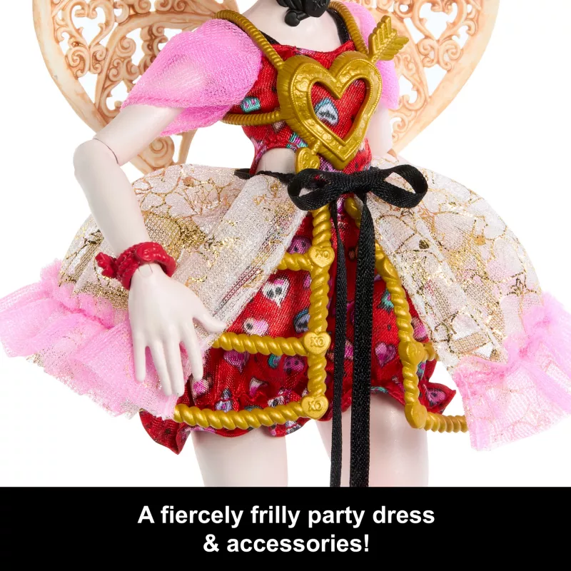 Nukk MATTEL Monster High Scary Sweet Birthday Cupid Asteria – kogumisväärne moenukk, liigestatud, temaatiline riietus