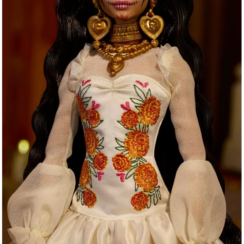 Barbie Signature Día De Muertos 2025 kogumisnukk volangilises kreemikas kleidis