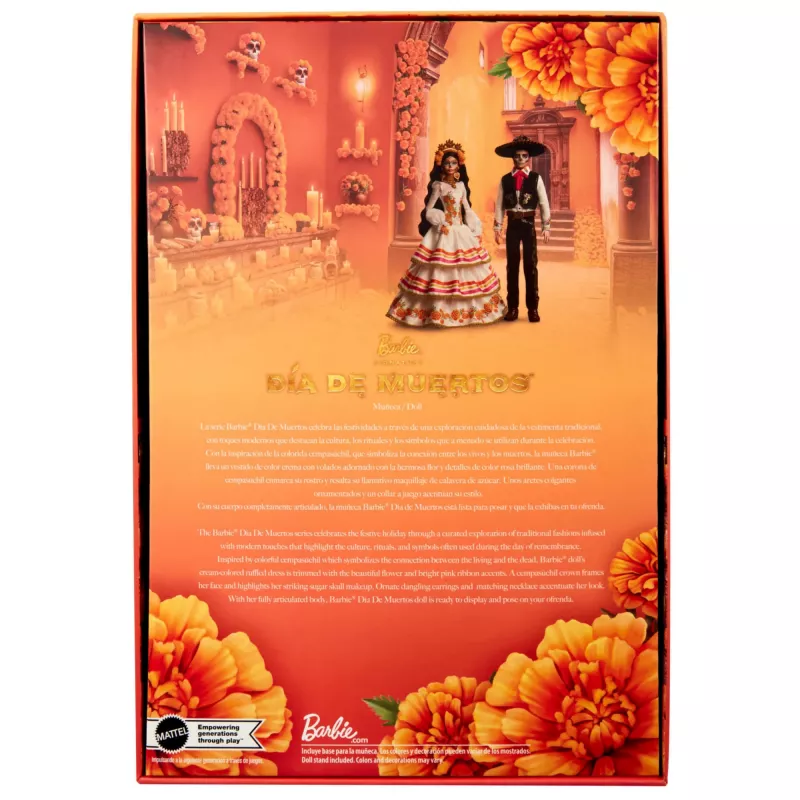 Barbie Signature Día De Muertos 2025 kogumisnukk volangilises kreemikas kleidis
