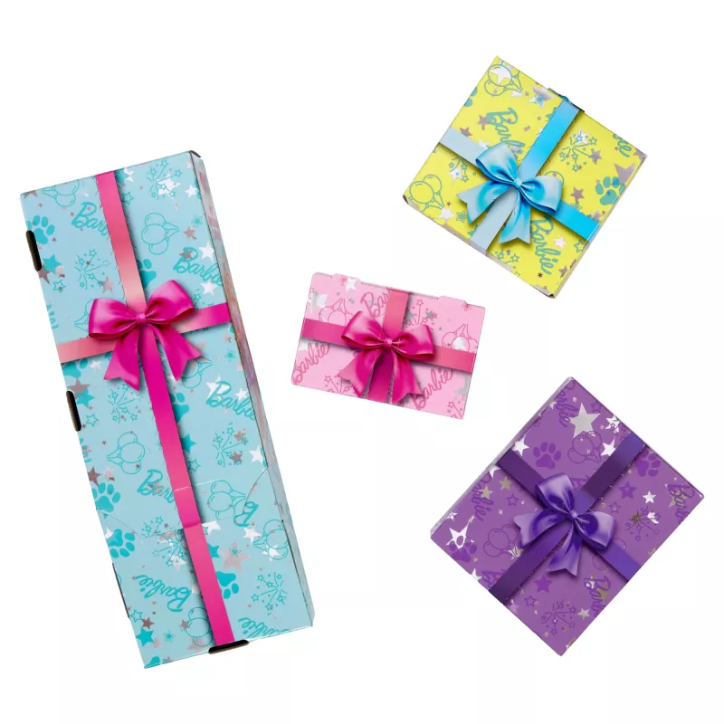 Barbie Party Unboxed Pet Birthday Series nukk ja tarvikud, Birthday Bows komplekt 10 üllatusega