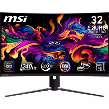 MSI MPG 321CURXDE QD-OLED arvutimonitor 80 cm (31.5 tolli) 3840 x 2160 pikslit 4K Ultra HD Must