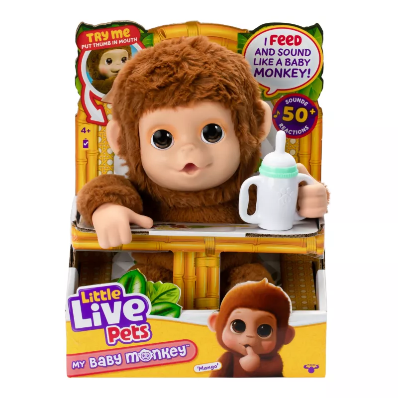 Moose Toys My Baby Monkey Mango, poiss/tüdruk, 4 a, valgusefektid, heliefektid