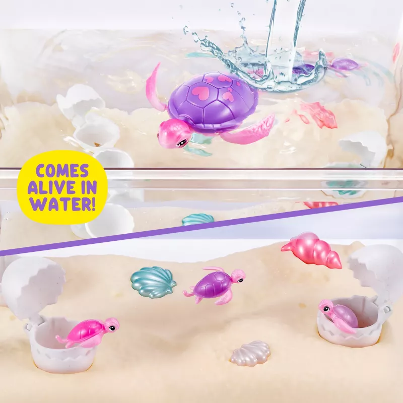 Zuru Pets Alive Mommy Turtle Surprise interaktiivne mänguasi, mitmevärviline, LR44 patarei