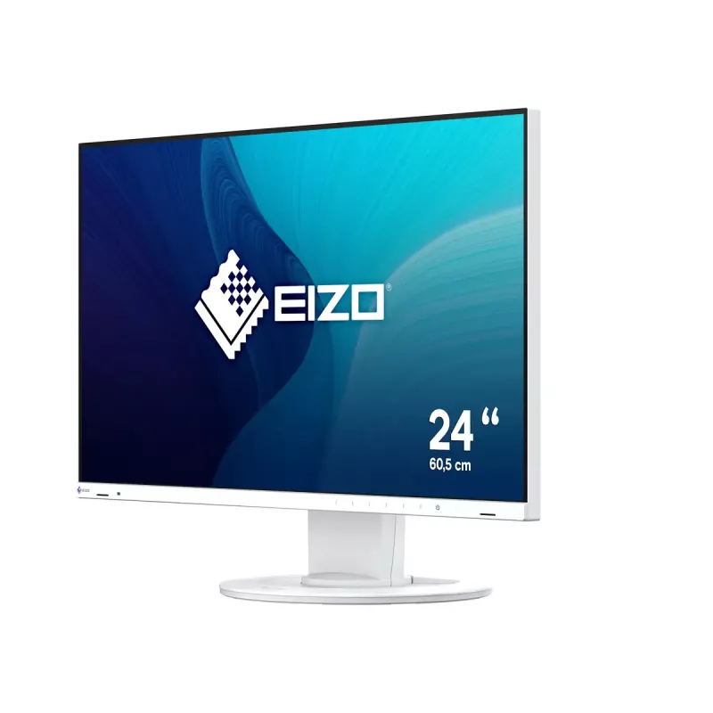 Arvutimonitor EIZO FlexScan EV2400R-WT — 23,8 tolli (60,5 cm) Full HD IPS, 1920×1080, 5 ms, USB-jaotur, kõlarid, kõrgusreguleeritav, VESA, valge
