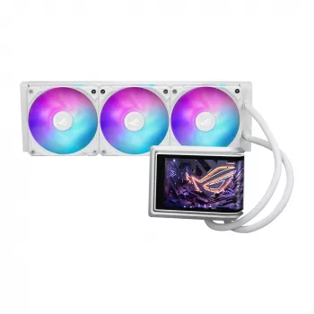Universaalne vedelikjahuti ASUS ROG RYUO IV 360 ARGB WHT — 360 mm radiaator, 120 mm ventilaatorid, valge