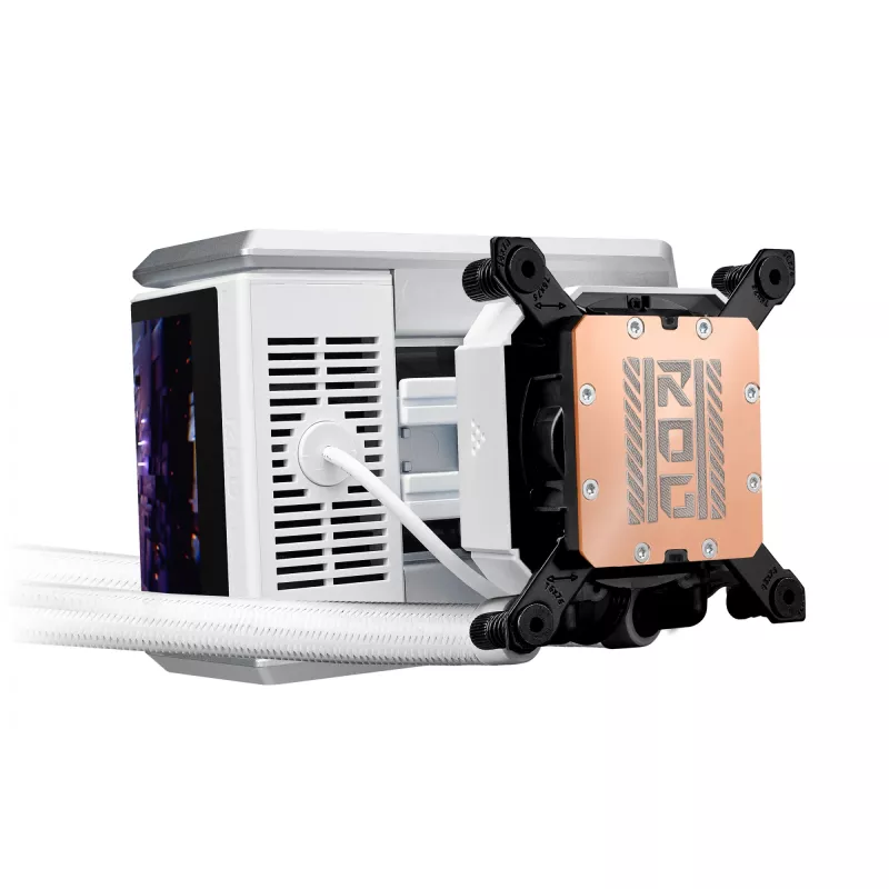 Universaalne vedelikjahuti ASUS ROG RYUO IV 360 ARGB WHT — 360 mm radiaator, 120 mm ventilaatorid, valge