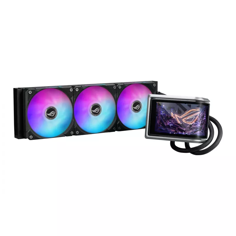 Vedelikjahutussüsteem ASUS ROG RYUO IV 360 ARGB — 360 mm radiaator, 120 mm ventilaatorid, Must