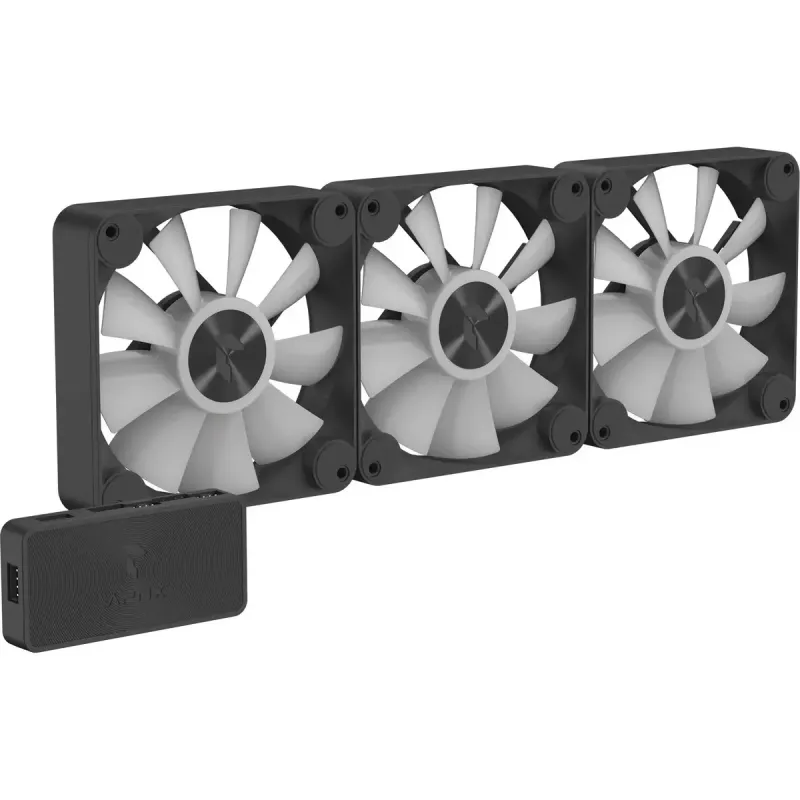 APNX 120 mm korpuseventilaatorid 3-pack (must) — APNX FP1-120, 3 ventilaatorit