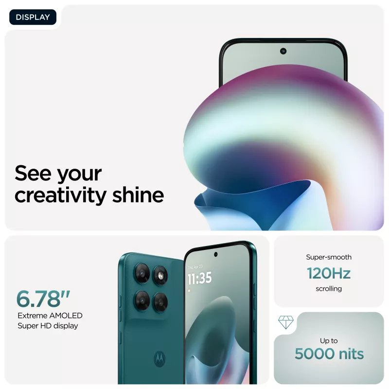 Motorola moto g77 17,3 cm (6,8 tolli) hübriidne Dual SIM Android 16.0 5G USB USB-C 8 GB 256 GB 5200 mAh roheline