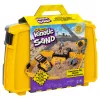 Kinetic Sand, ehitusplatsi kokkupandav liivakast 2 naela mänguliiva ja mänguautoga, hoiuskarp, sensoorsed mänguasjad, pühadekingid lastele alates 3. eluaastast