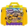 Kinetic Sand, ehitusplatsi kokkupandav liivakast 2 naela mänguliiva ja mänguautoga, hoiuskarp, sensoorsed mänguasjad, pühadekingid lastele alates 3. eluaastast